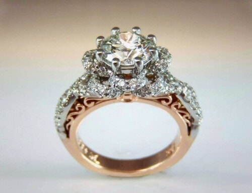 Platinum & Rose Gold Engagement Ring