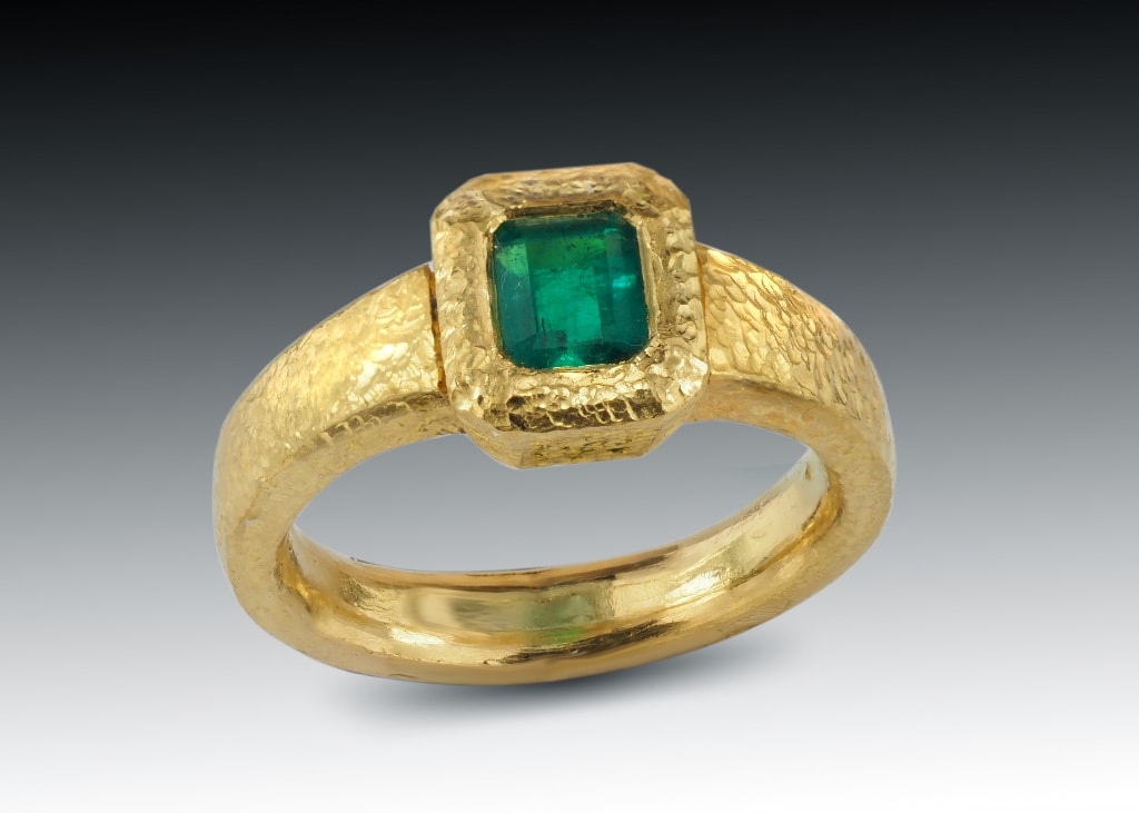 Square Ancient Emerald Ring