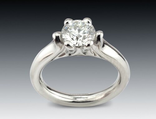 14k Diamond Solitaire Engagement Ring